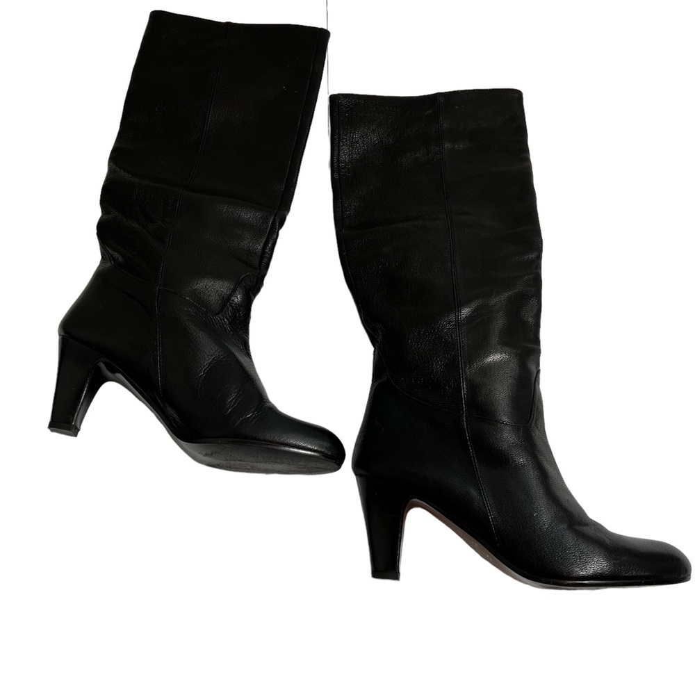 JONAK PARIS WOMEN'S KNEE BLACK HEELED BOOTS SIZE 41 NO BOX